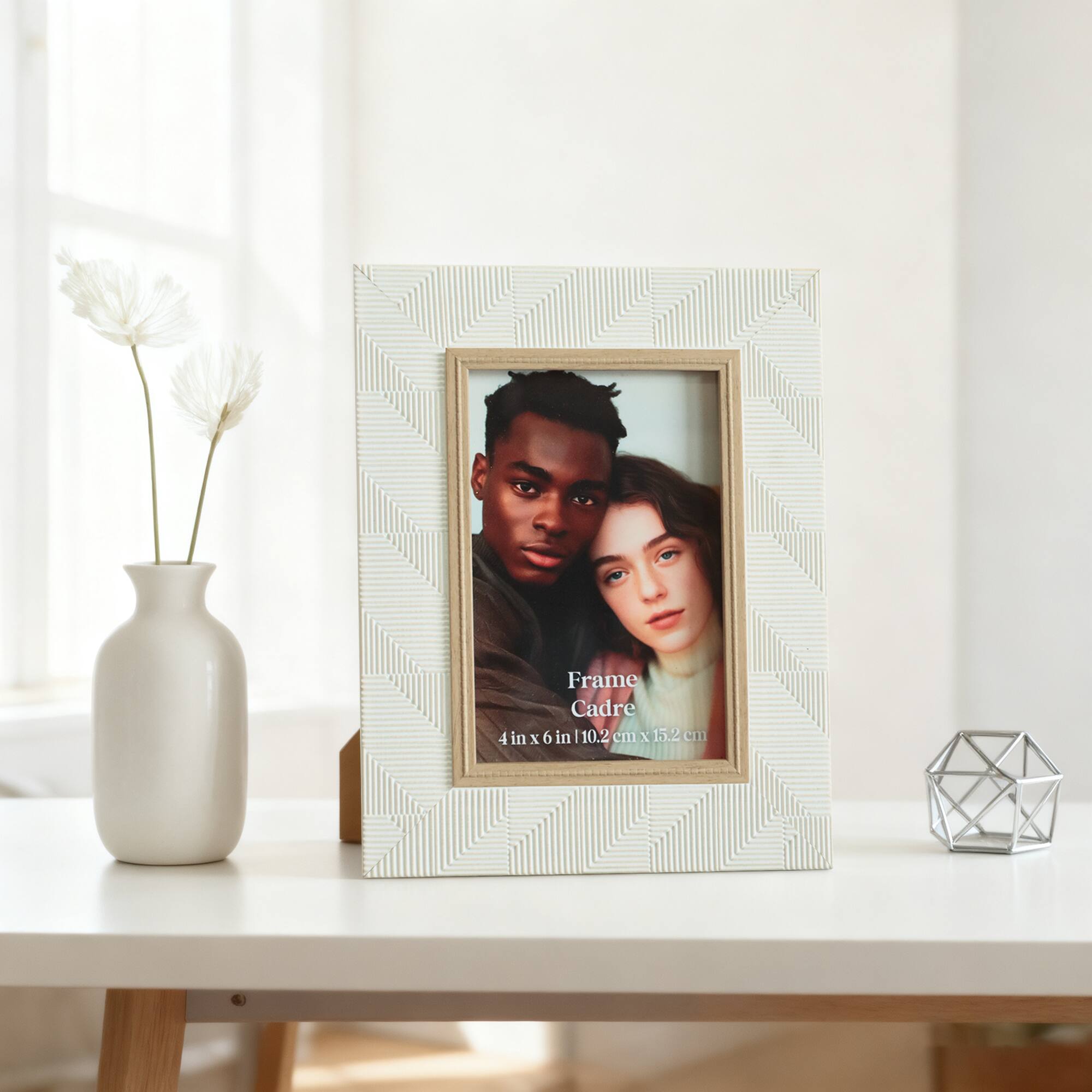 4" x 6" White Embossed Frame by Ashland®